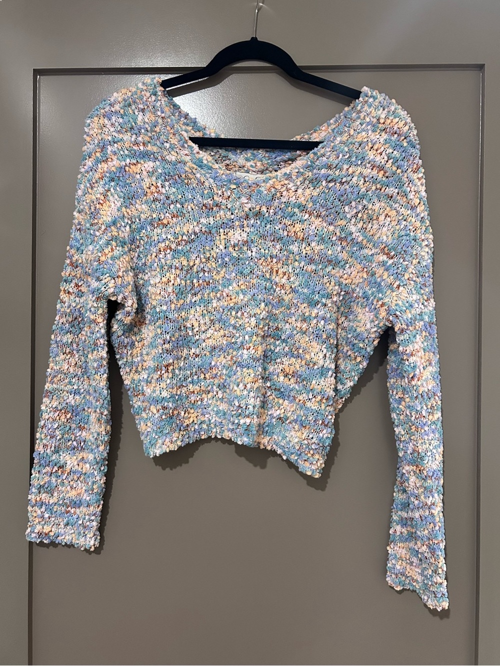 Jessica Simpson fuzzy light pastel sweater